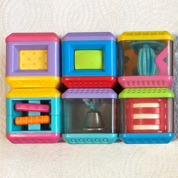 6 Vintage Fisher Price Peek-A-Boo Blocks. Sensory Themed. Set #3. - Picture 7 of 7